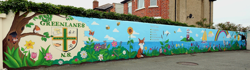 Clontarf School Wall Bursts into Colour with Showstopping New Mural